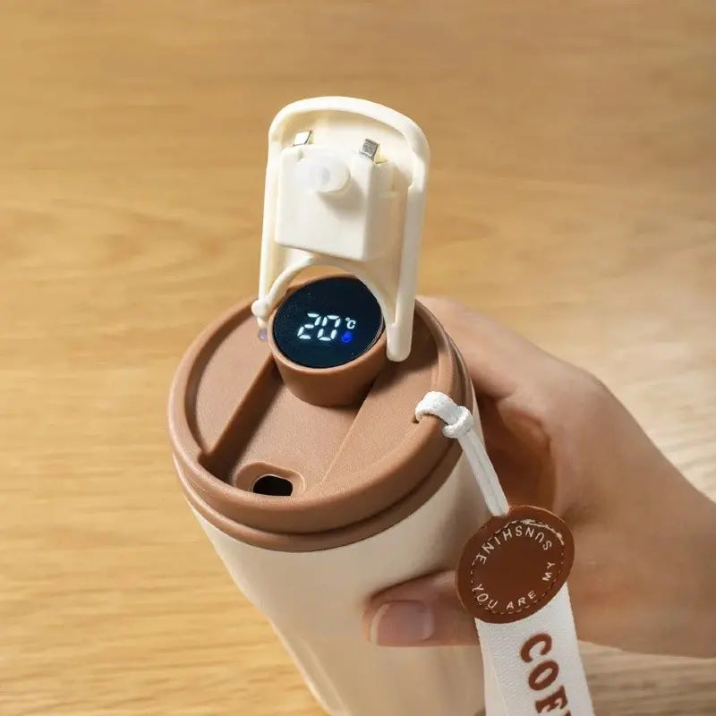 Copo Térmico Digital Com Sensor de Temperatura 420ml