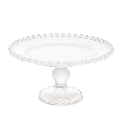 Prato de Bolo com Pé Boleira Porta Bolos e Doces Coração – Ideal para Festas e Aniversários